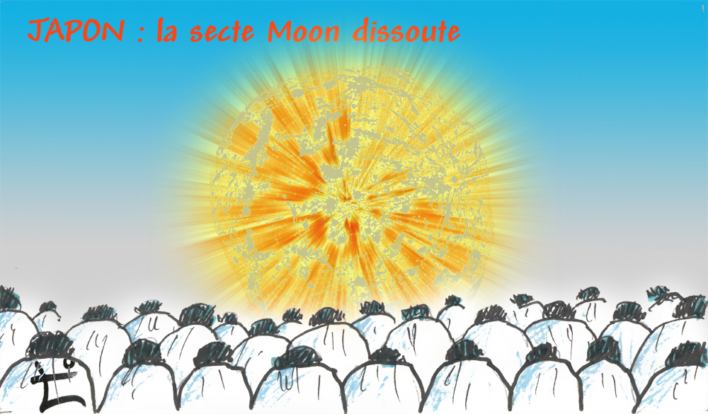 Dessin du mois 2025-04 – Japon : dissolution juridique de la secte Moon